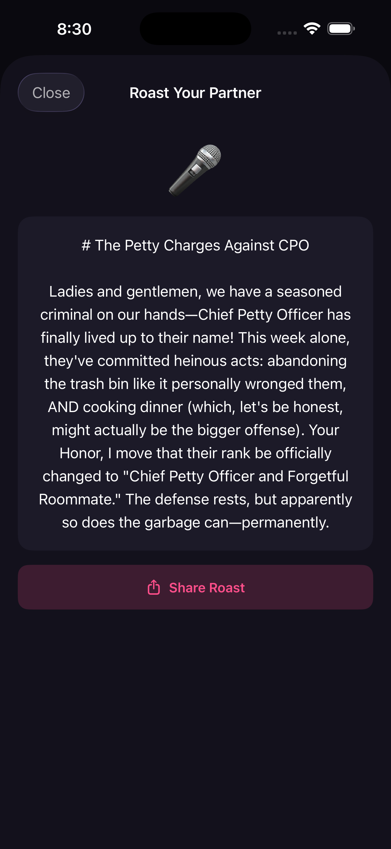 AI Roast
